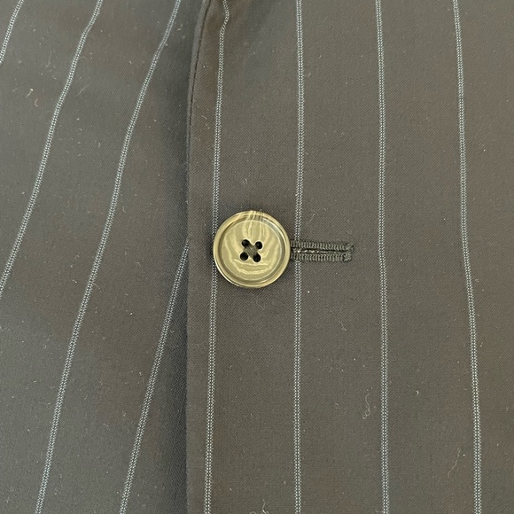 CARLO BARBERA & C. SUPREMO Super 150’s Wool Dapper Stripe Navy Suit 44 L $1795 - Picture 3 of 16